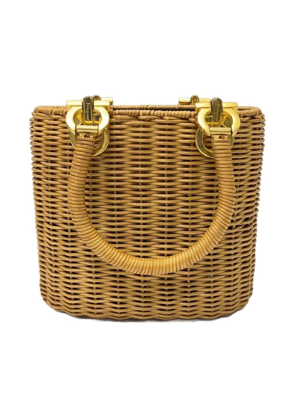 Salvatore Ferragamo Basket Bag Camel Brown
